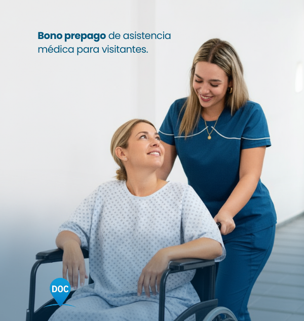 Bono prepago de asistencia médica para visitantes.